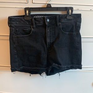 AMERICAN EAGLE Black Denim Shorts
